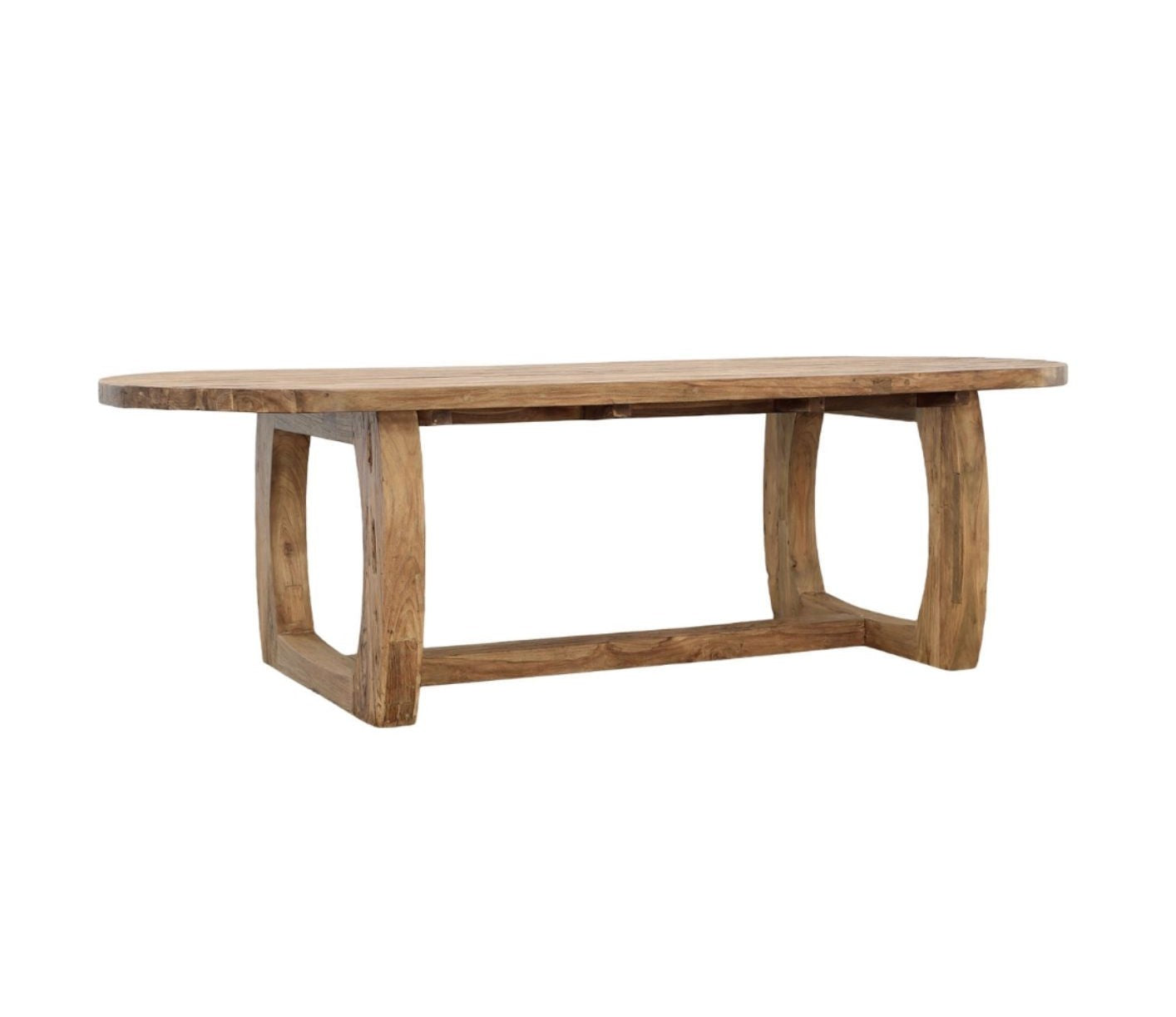 The Rae Dining Table - Trestle : Solid Top