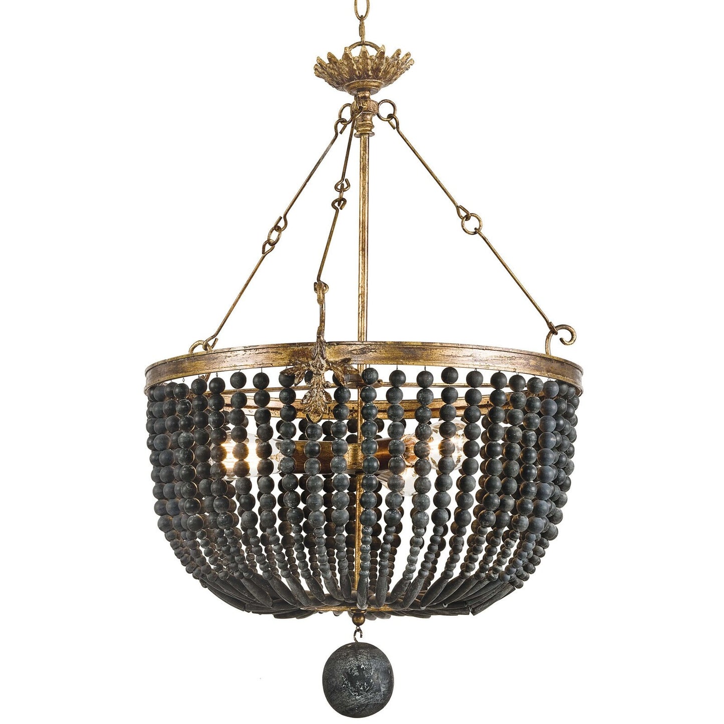 Noor Wood Bead Chandelier