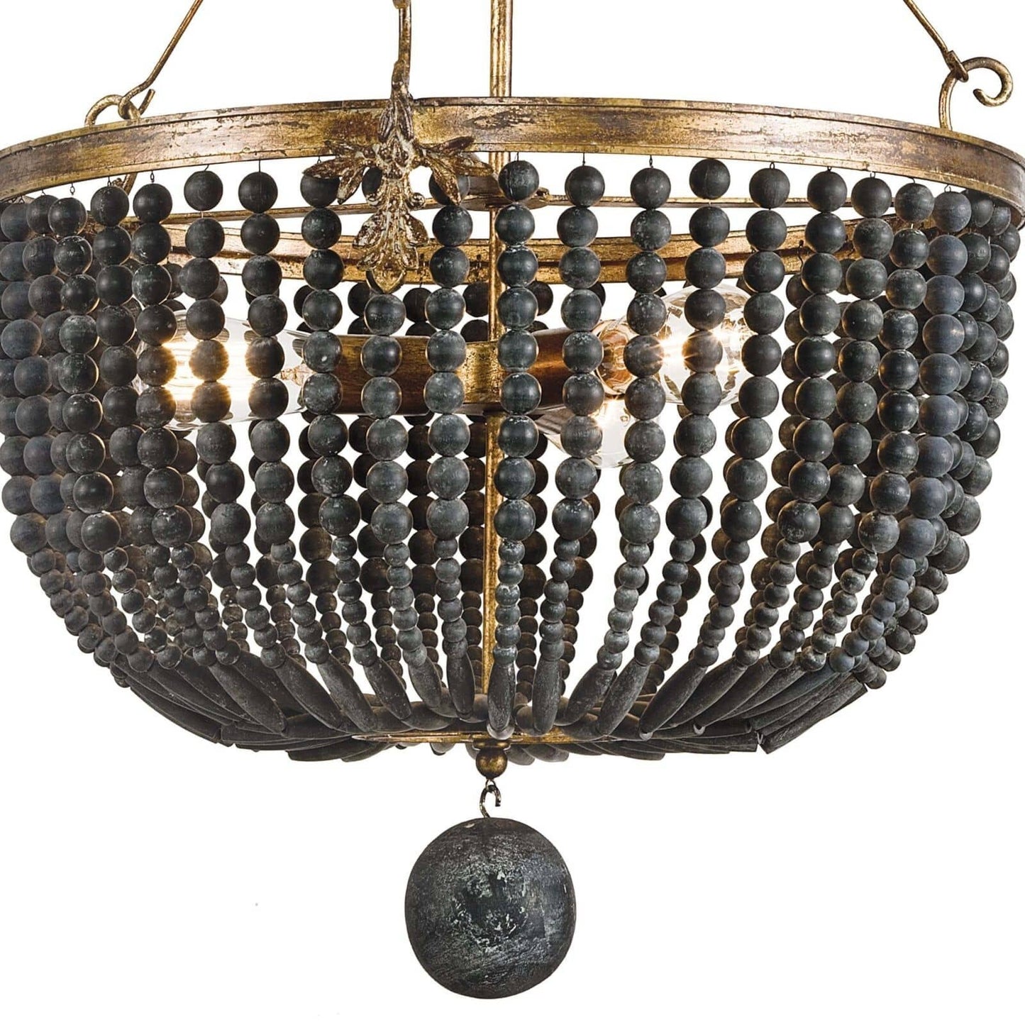 Noor Wood Bead Chandelier
